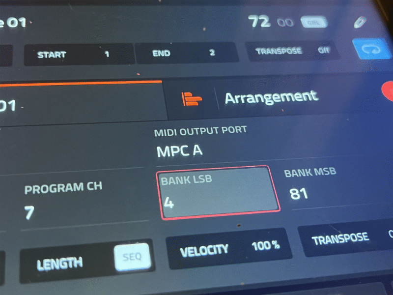 MPC 3 JV-2080 Bank select - MPC