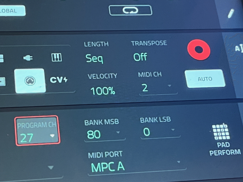 MPC patch settings associated with the previous image