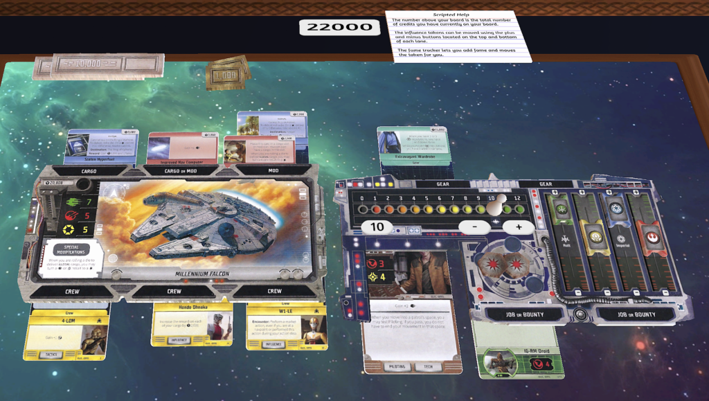 Star Wars: Outer Rim - Han Solo's late game stats